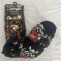 ED HARDY UNISEX Cushioned Crew Socks 2 Pack Size M/L 6-12 Grey NWT $28.00