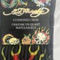 ED HARDY UNISEX Cushioned Crew Socks 2 Pack Size M/L 6-12 Grey NWT $28.00