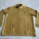 ADIDAS TEXTURED Q ZIP IX4305 GOLF SWEATSHIRTS OAT MEN'S SIZE EXTRA LARGE NWT $80