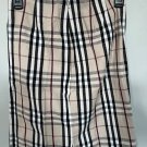 SUPER CUTE BURBERY STYLE BROWN PLAID MINI DRESS SKIRT 100% COTTON NEW W/O TAG