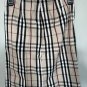SUPER CUTE BURBERY STYLE BROWN PLAID MINI DRESS SKIRT 100% COTTON NEW W/O TAG