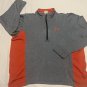 Vintage Under Armour Fleece Long Sleeve ¼ Zip Men's Size Large Grey/Orange