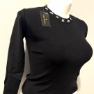 VINTAGE LOUIS VUITTON WOMEN'S WARM LONG SLEEVE BLACK SWEATER SIZE MEDIUM NWT