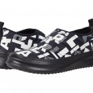 KARL LAGERFELD QUILTED LOGO SLIPPER BLACK WHITE MEN SNEAKERS SIZE 10M NEW