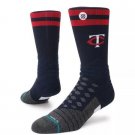 RARE/Stance TWINS DMND PRO CREW Baseball BLUE Socks MLB Men's MEDIUM 6-8.5 NWT