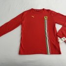 PUMA FERRARI LONG SLEEVE RED TEE 100% COTTON BOYS SIZE EXTRA LARGE NWT $42