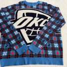 NBA OKC Oklahoma City Thunder Christmas Round Neck Sweater Men's Size XXL/2XL
