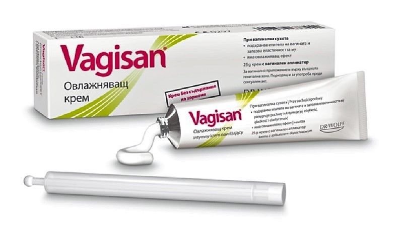 Vagisan Moisturizing cream for vaginal dryness with applicator softens skin