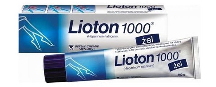 LIOTON 1000 gel Phlebitis, Thrombophlebitis, Subcutaneous Hematoma, Contusion Varicose Veins 100 g