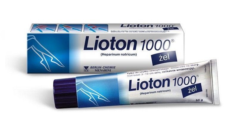 LIOTON 1000 gel Phlebitis, Thrombophlebitis, Subcutaneous Hematoma, Contusion Varicose Veins 50 g