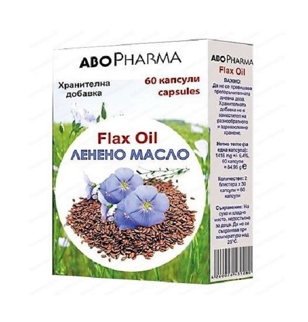 FLAX OIL to maintain a balanced level of cholesterol and triglycerides 60 caps