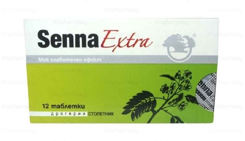 Senna extra at Lazy Bowel Stimulates the intestinal peristalsis 3 packs x 12 tab