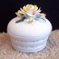 Lefton Taiwan Ceramic Trinket Box Flower Collectible www.thriftstoretreasures.com