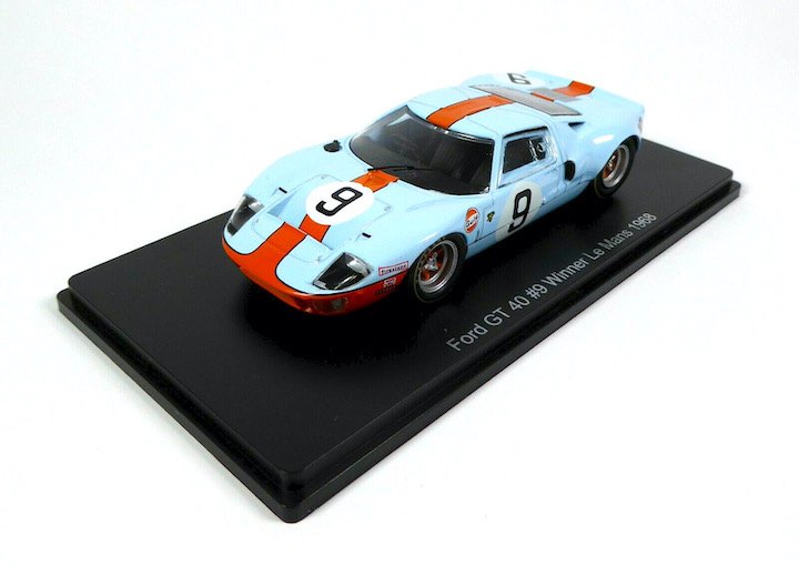 Spark / Hachette Model MB04 Ford GT40 Gulf #9 'Rodriguez - Bianchi' 1st pl Le Mans 1968