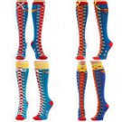 Batman Harley Quinn Wonder Woman Superman Dc Comics Faux Lace Up Knee High Socks