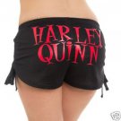 Harley Quinn Batman Dc Comics Front Tie Juniors Mesh Booty Shorts Nwt