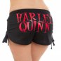 Harley Quinn Batman Dc Comics Front Tie Juniors Mesh Booty Shorts Nwt