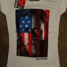 Sons of Anarchy SOA Tv Show Jax USA Flag Laser Cut  Back Junior Girls Shirt