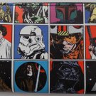 Star Wars Faces Luke Vader Leia Boba Fett Large Zip Around Wallet NWT
