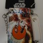 Star Wars Chewbacca Luke Han Solo Rebel Alliance Metal Badge Chain Wallet Nwt