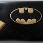 Batman Logo Dc Comics Quilted Envelope Chain Wallet Nwt