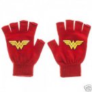 Wonder Woman Logo DC Comics Knit Fingerless Gloves Nwt