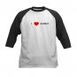 "I Love Hummus" Kids Baseball Jersey