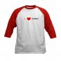 "I Love Hummus" Kids Baseball Jersey