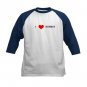 "I Love Hummus" Kids Baseball Jersey