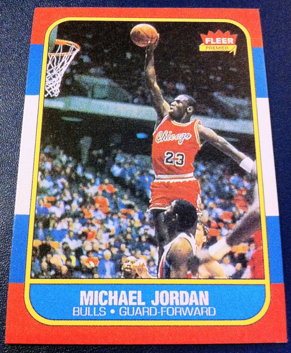 MICHAEL JORDAN, ROOKIE CARD #57, FLEER REPRINT, NBA, CHICAGO BULLS ...
