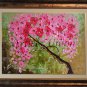 Pink Tree Original Oil Painting, Abstract Tree, Cherry Flowers, Impasto Textured Modern Art