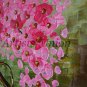 Pink Tree Original Oil Painting, Abstract Tree, Cherry Flowers, Impasto Textured Modern Art