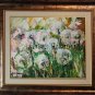 Dandelions Impasto Original Oil Painting Meadow Impression Wild Flower Palette knife EU Artist