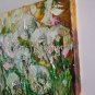 Dandelions Impasto Original Oil Painting Meadow Impression Wild Flower Palette knife EU Artist