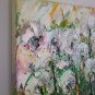Dandelions Impasto Original Oil Painting Meadow Impression Wild Flower Palette knife EU Artist