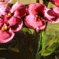 Pink Orchids Original Oil Painting, Still life Palette Knife Textured Modern Art, Impasto 3D Flowers