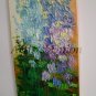 Larkspurs Original Oil Painting Delphinium Impasto Palette Knife Textured Blue Purple Flowers EU Art