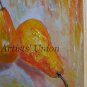 Pears Original Oil Painting Still Life Impasto Textured Fruits Kitchen Food Art Impressionism Linen