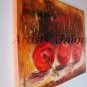Cherries Original Oil Painting Impasto Red Fruits Impressionism Food Art Dinning Room Decor Linen