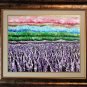 Contemporary Landscape, Large Original Oil Painting, Lavender Fields, Abstract, Impasto, Purple Pink