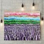 Contemporary Landscape, Large Original Oil Painting, Lavender Fields, Abstract, Impasto, Purple Pink