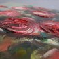 Pink Roses Original Oil Painting Impasto Still Life Palette Knife shabby Bouquet Impressionism