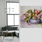 Tulips Bouquet Impasto Original Oil Painting Impressionism shabby chic colors Modern Still Life