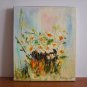 Summer Flowers Original Oil Painting Impasto Still Life Pink Orange Impressionistic EU Artist