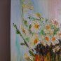 Summer Flowers Original Oil Painting Impasto Still Life Pink Orange Impressionistic EU Artist