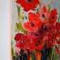 Red Poppies Original Oil Painting Meadow Impressionism Impasto Palette Knife Modern Fine Art