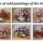 Roses Original Oil Painting Impasto Pink Yellow Still Life Palette Knife 3D Flowers