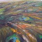 Peacock Original Oil Painting Palette Knife Textured Impasto Green Bird Contemporary Art