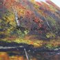 Colorful Autumn Landscape Original Oil Painting, Forest River Modern Art, Palette Knife Impasto