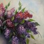Lilacs Original Oil Painting Stile Life Purple Flowers Bouquet Palette Knife Impressionism